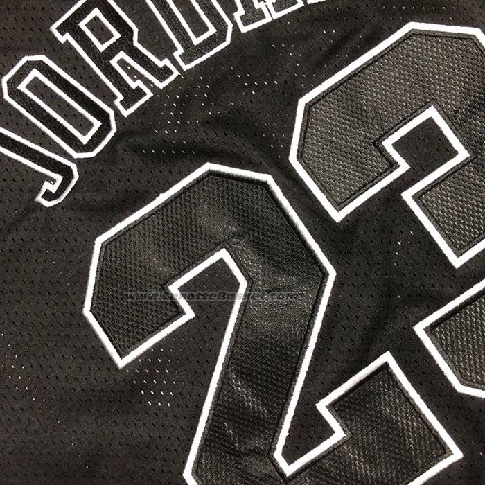 Maglia Manica Corta Chicago Bulls Michael Jordan No 23 Nero